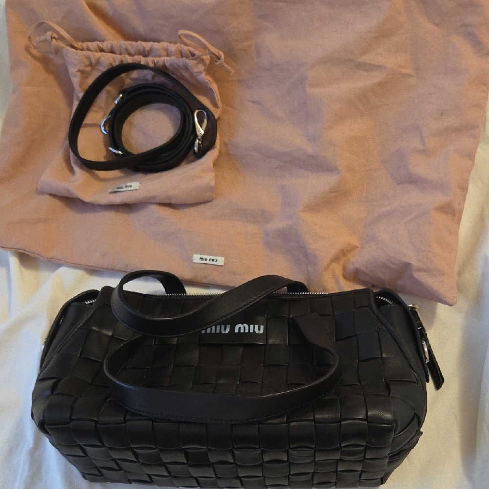 Miu Miu Intreccio Nero Black - Picture 2 of 16